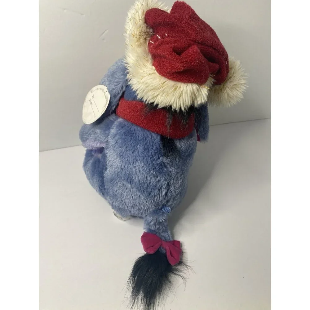Disney‎ Store Eeyore Christmas Sparkle Hat Scarf Stuffed Animal Plush 14” W/ Tag